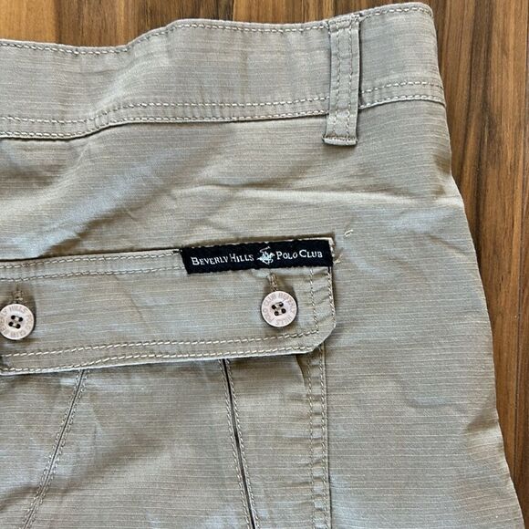 NEW Beverly Hills Polo Club Khaki Cargo Shorts - Picture 7 of 9